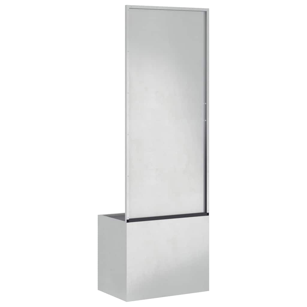Vaso da Giardino con Pannello Decorativo Argento 50 x 140 cm