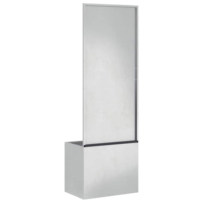Vaso da Giardino con Pannello Decorativo Argento 50 x 140 cm