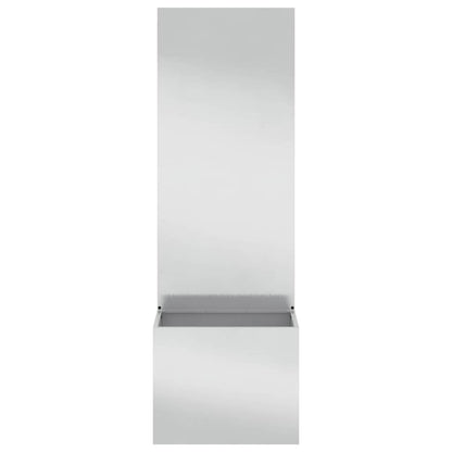 Vaso da Giardino con Pannello Decorativo Argento 50 x 140 cm