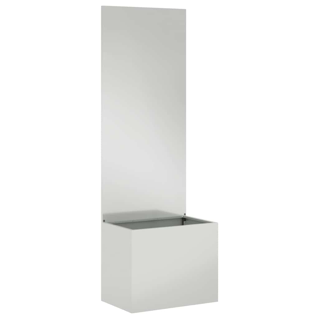 Vaso da Giardino con Pannello Decorativo Argento 50 x 140 cm