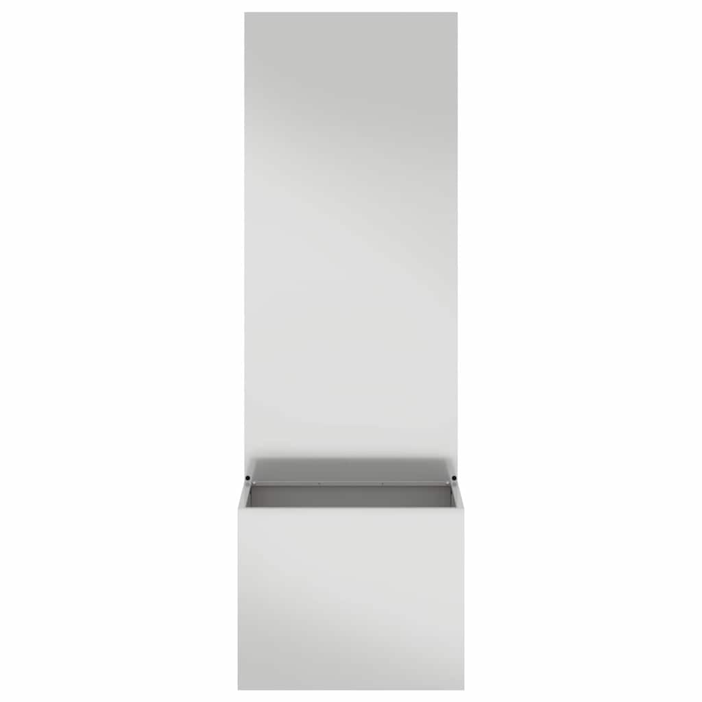 Vaso da Giardino con Pannello Decorativo Argento 50 x 140 cm