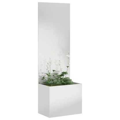 Vaso da Giardino con Pannello Decorativo Argento 50 x 140 cm