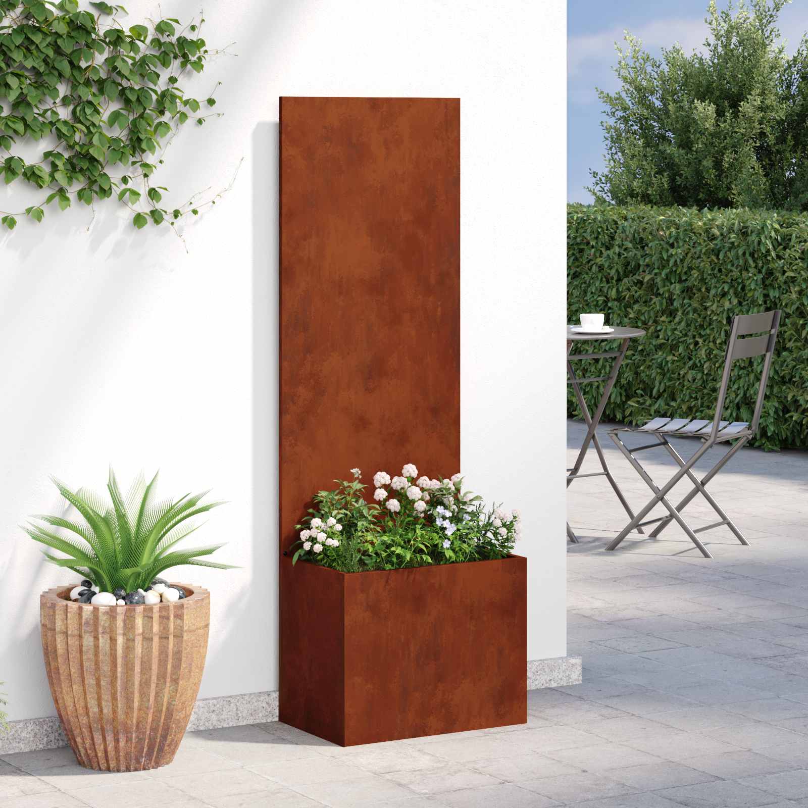 Schermo per privacy in giardino Ruggine 50 x 32 x 150 cm | homemem39