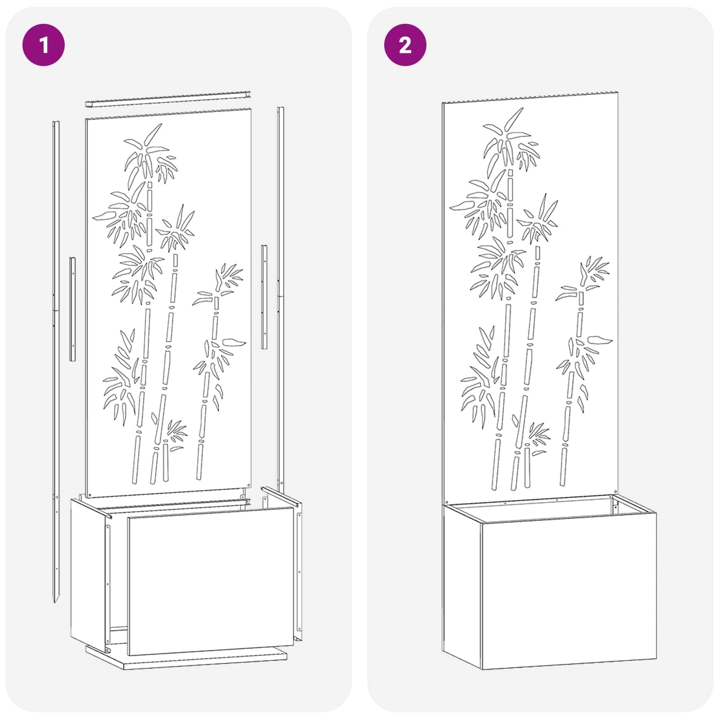 Schermo per privacy in giardino Antracite 50 x 32 x 150 cm