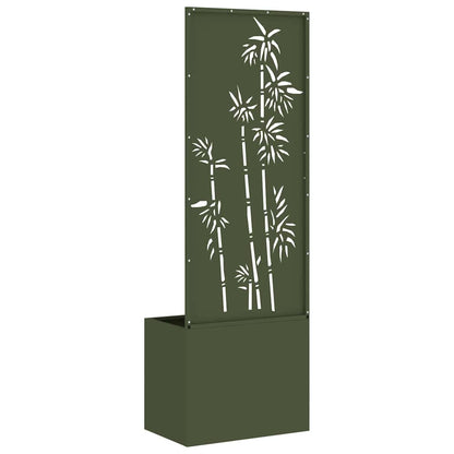 Vaso da Giardino con Pannello Decorativo Oliver verde