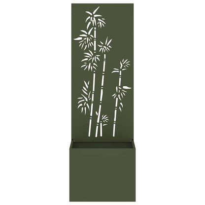 Vaso da Giardino con Pannello Decorativo Oliver verde