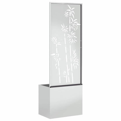 Vaso da Giardino con Pannello Decorativo Argento 50 x 140 cm