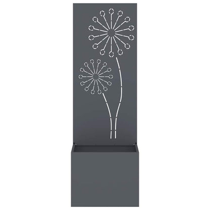 Vaso da Giardino con Pannello Decorativo Antracite 50 x 140 cm