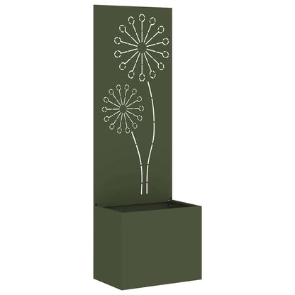 Vaso da Giardino con Pannello Decorativo Oliver verde
