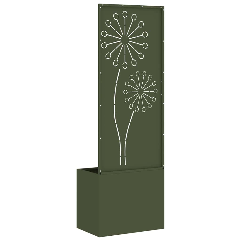 Vaso da Giardino con Pannello Decorativo Oliver verde