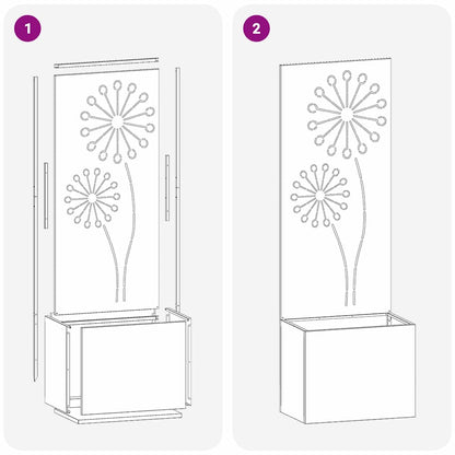 Schermo per privacy in giardino Traforo Argento 50 x 140 cm