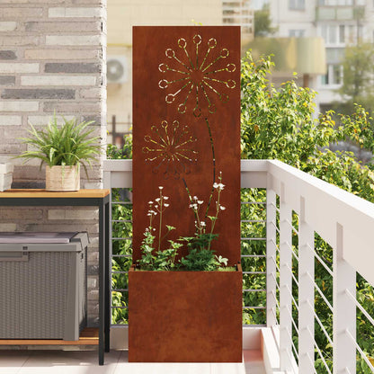 Schermo per privacy in giardino Traforo Ruggine 50 x 150 cm