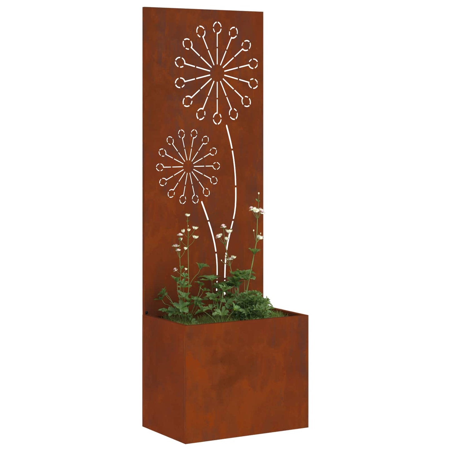 Schermo per privacy in giardino Traforo Ruggine 50 x 150 cm | homemem39