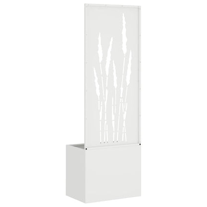 Vaso da Giardino con Pannello Decorativo Bianco 50 x 140 cm