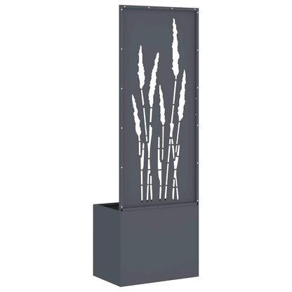 Vaso da Giardino con Pannello Decorativo Antracite 50 x 140 cm