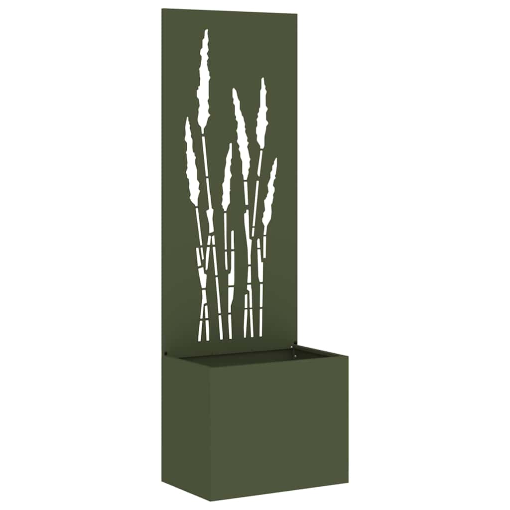 Vaso da Giardino con Pannello Decorativo Oliver verde