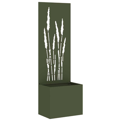 Vaso da Giardino con Pannello Decorativo Oliver verde