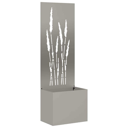 Vaso da Giardino con Pannello Decorativo Ruggine 50 x 140 cm