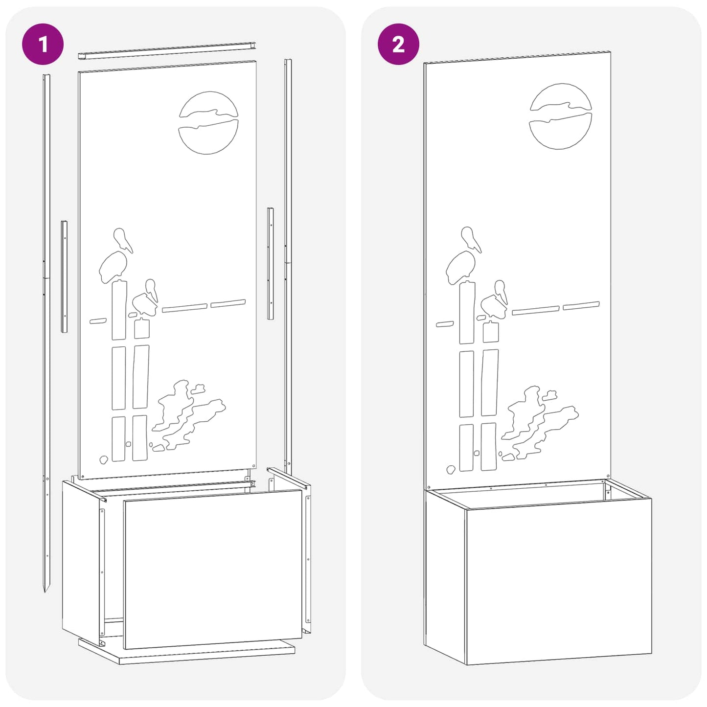 Schermo per privacy in giardino Traforo Nero 50 x 140 cm