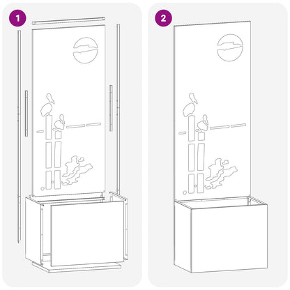 Schermo per privacy in giardino Traforo Nero 50 x 140 cm