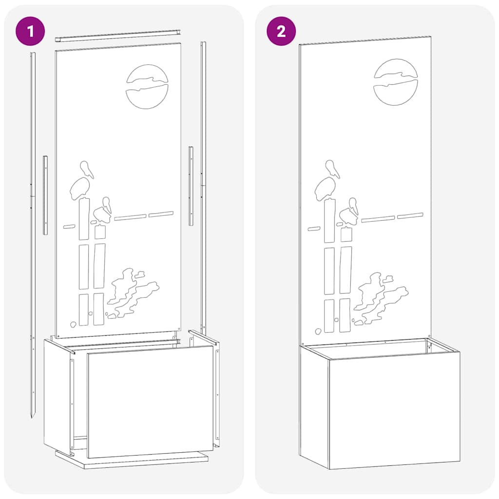 Schermo per privacy in giardino Traforo Bianco 50 x 140 cm