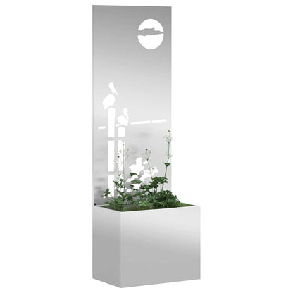 Schermo per privacy in giardino Traforo Argento 50 x 140 cm