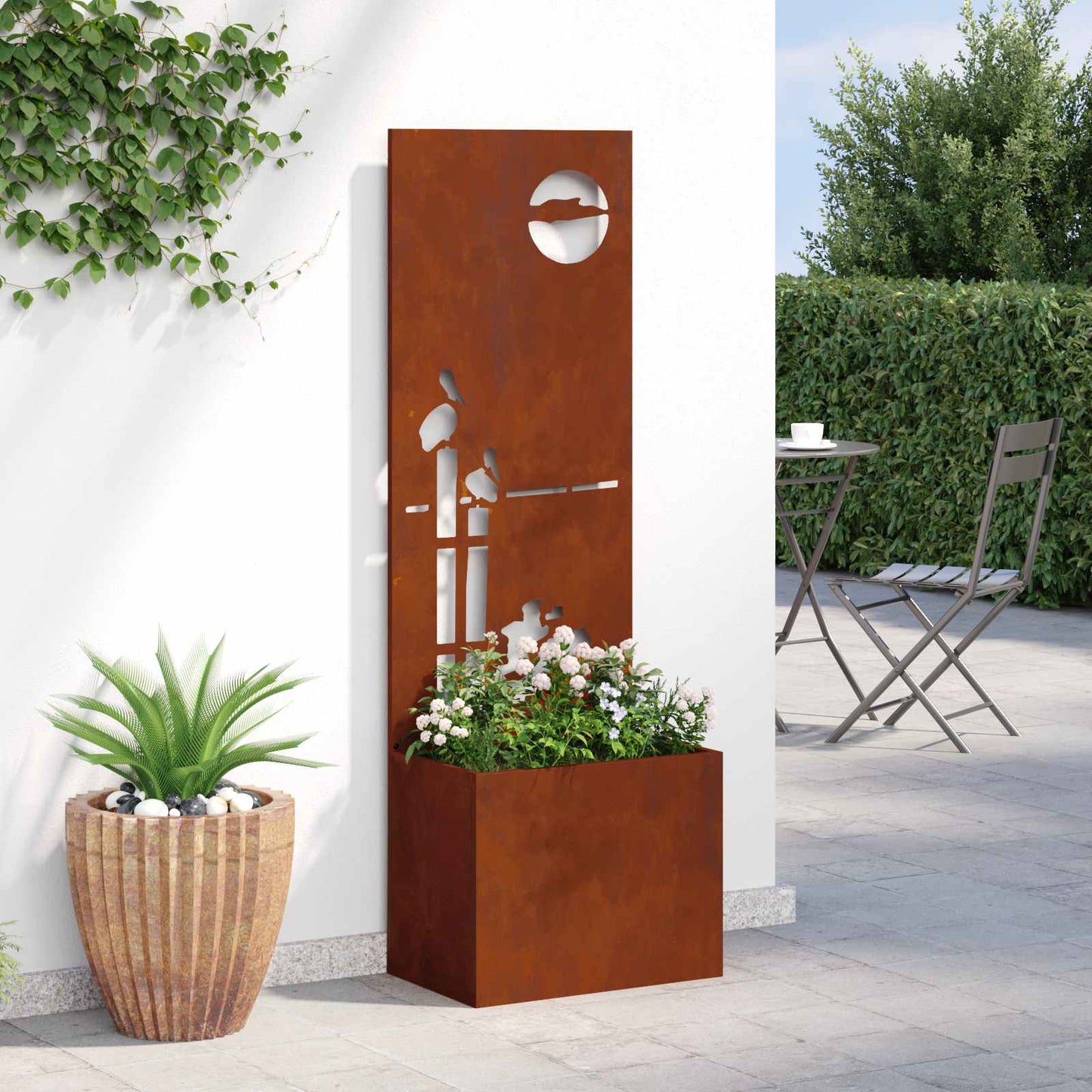 Schermo per privacy in giardino Ruggine 50 x 32 x 150 cm | homemem39
