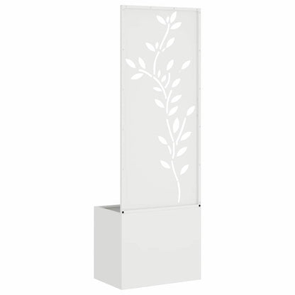 Vaso da Giardino con Pannello Decorativo Bianco 50 x 140 cm