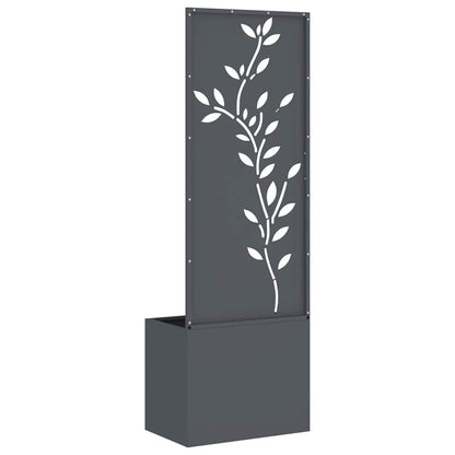 Vaso da Giardino con Pannello Decorativo Antracite 50 x 140 cm
