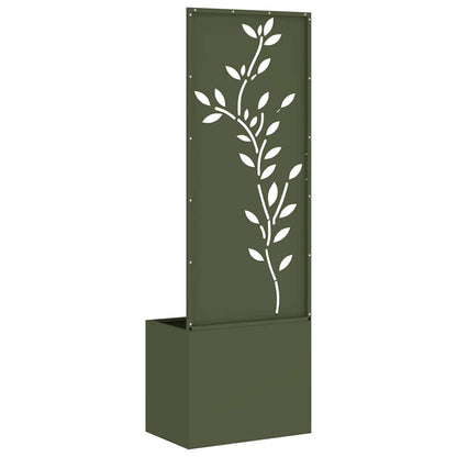 Vaso da Giardino con Pannello Decorativo Oliver verde