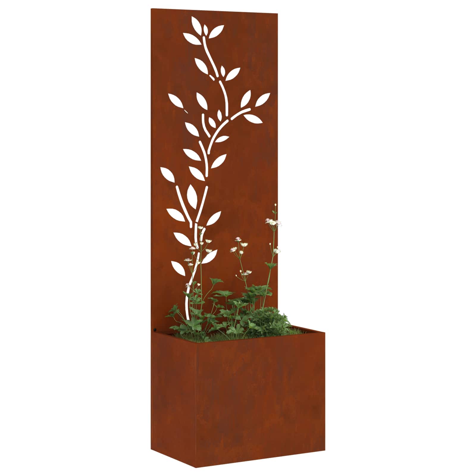 Schermo per privacy in giardino Floreale Ruggine 50 x 140 cm | homemem39