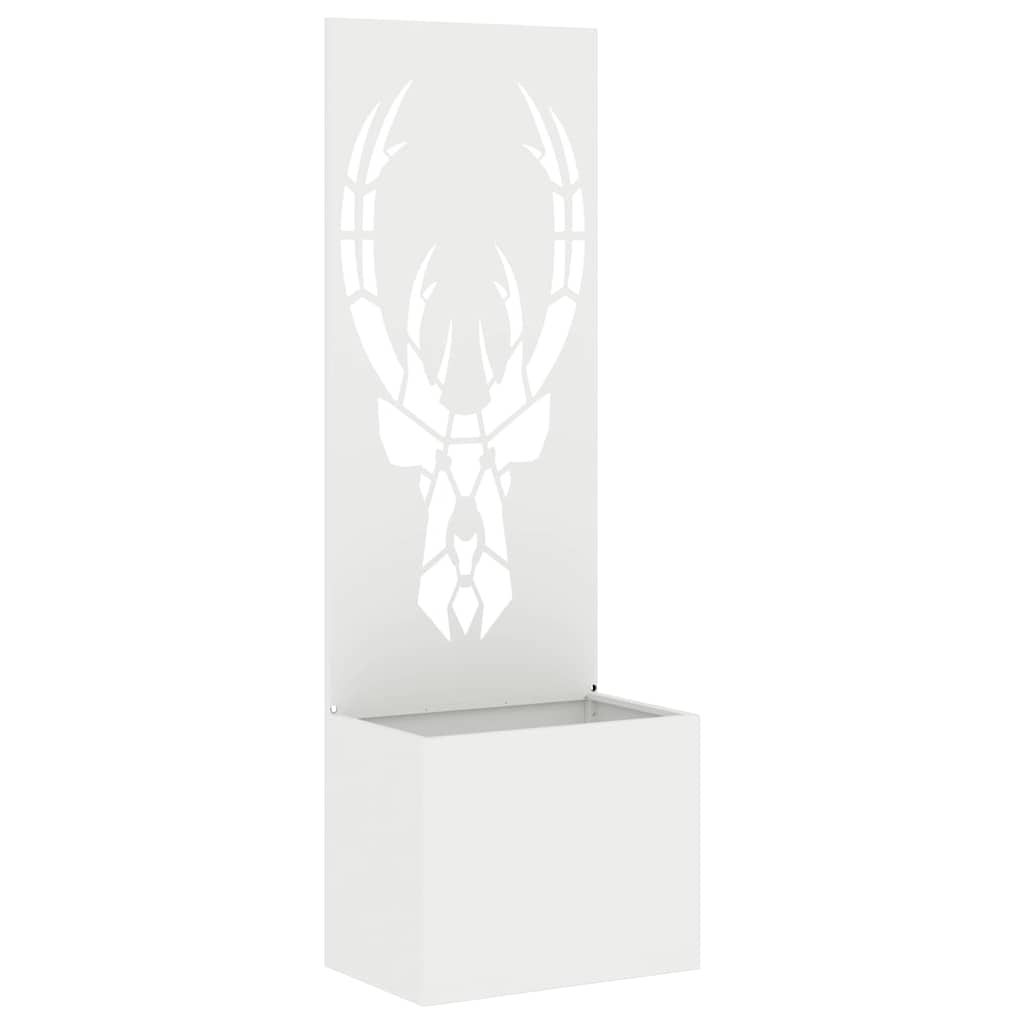 Vaso da Giardino con Pannello Decorativo Bianco 50 x 140 cm