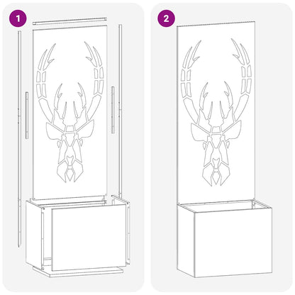 Schermo per privacy in giardino Argento 50 x 140 cm