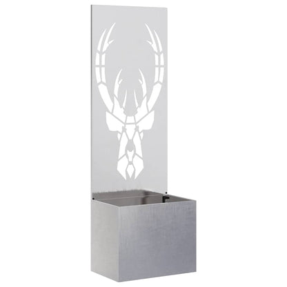Vaso da Giardino con Pannello Decorativo Argento 50 x 140 cm