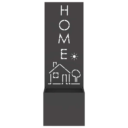 Vaso da Giardino con Pannello Decorativo Nero 50 x 140 cm