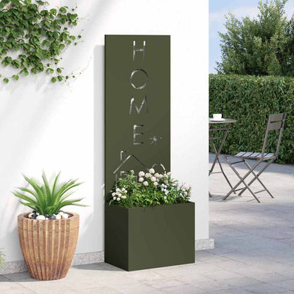Vaso da Giardino con Pannello Decorativo Oliver verde