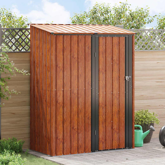 Casette da giardino Marrone 153,5 x 86 x 200 cm Metallo | homemem39