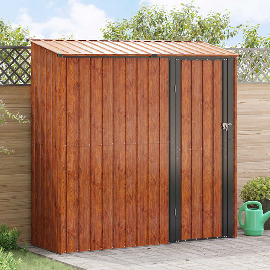 Casette da giardino Marrone 203,5 x 73 x 200 cm Metallo