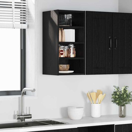 Armadio pensile Rovere nero 30 x 29,5 x 60 cm Legno multistrato | homemem39