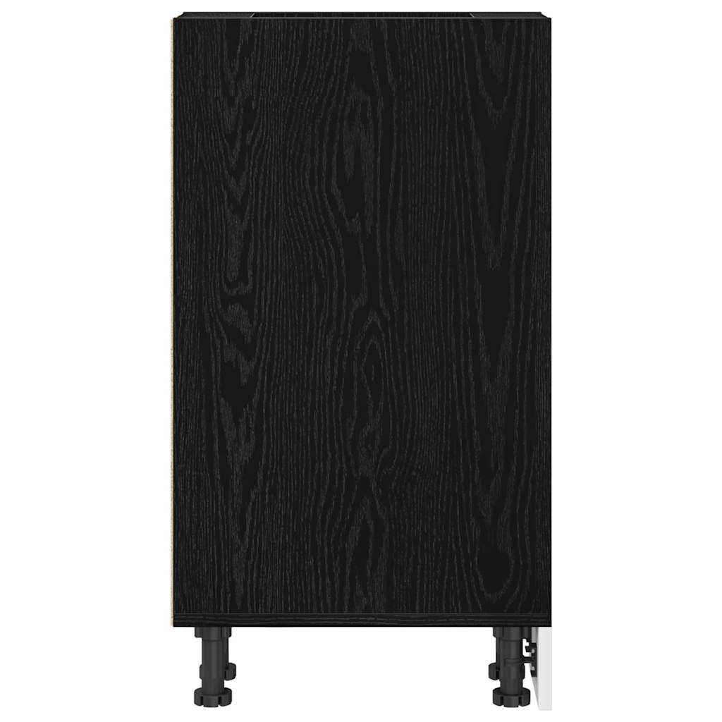 Base per Cucina con lo scaffale Rovere nero 20 x 44,5 x 81,5 cm | homemem39
