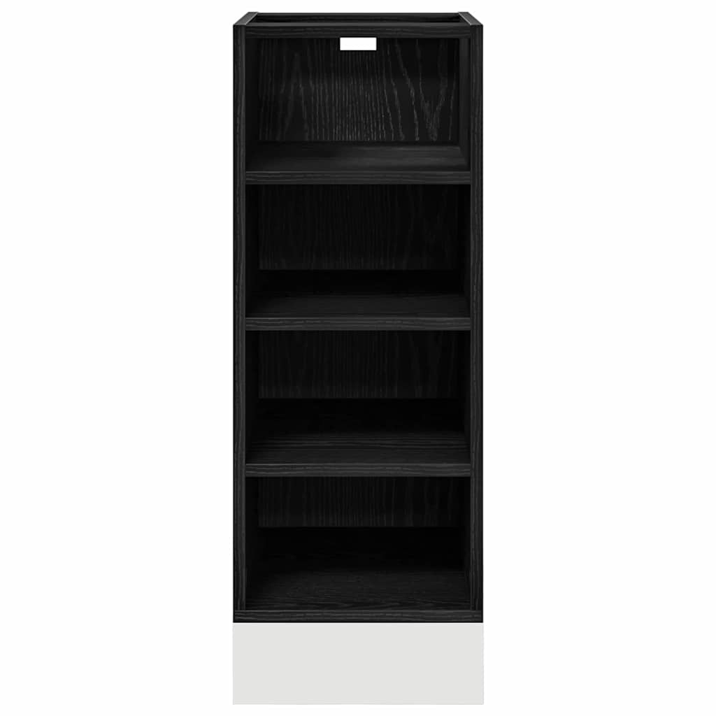 Base per Cucina con lo scaffale Rovere nero 30 x 44,5 x 81,5 cm | homemem39