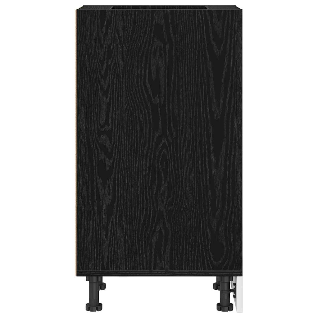 Base per Cucina con lo scaffale Rovere nero 30 x 44,5 x 81,5 cm | homemem39