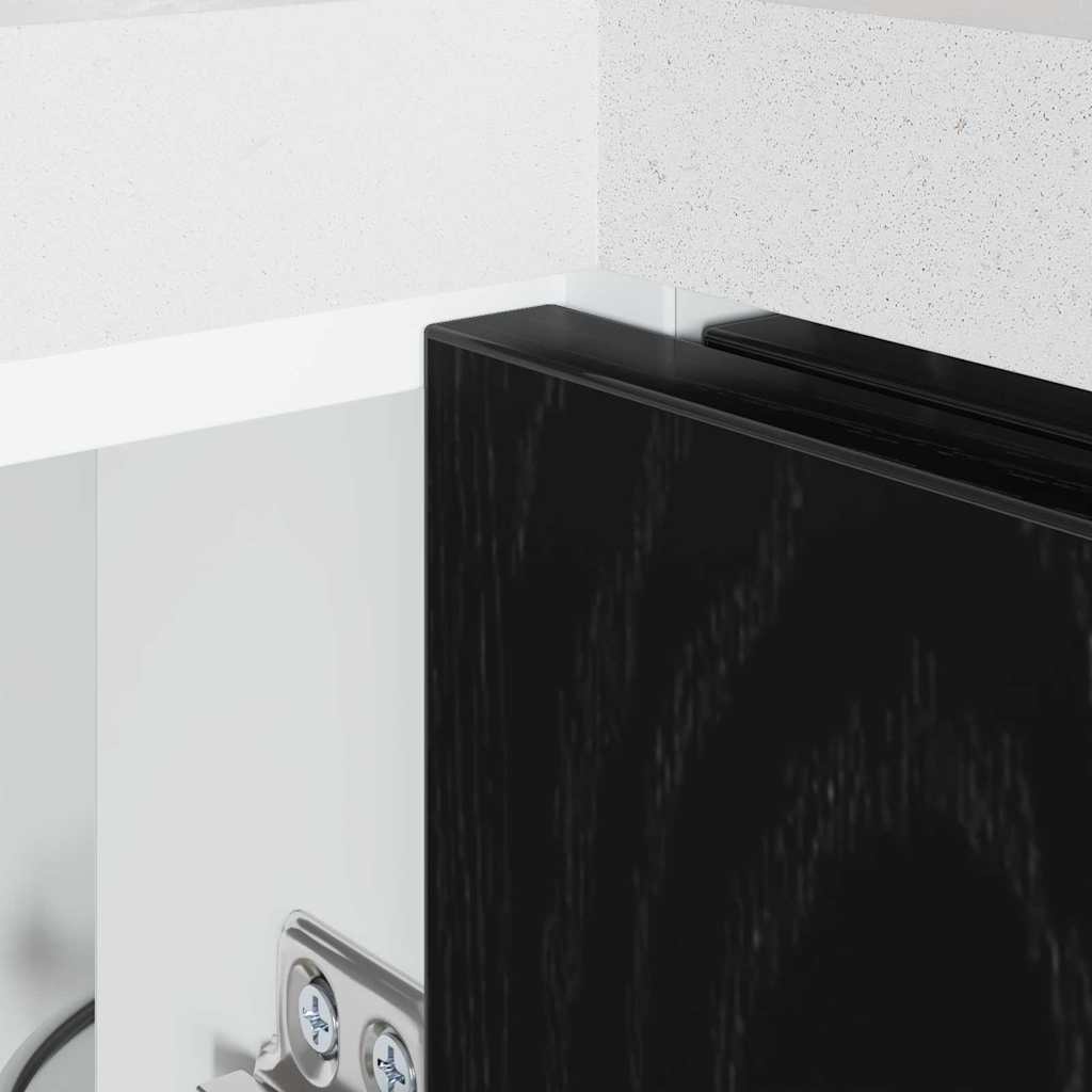 Mobile Base d'Angolo per Cucina Rovere nero 86 x 46 x 81,5 cm | homemem39