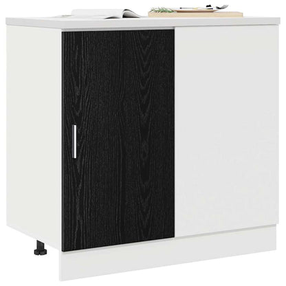 Mobile Base d'Angolo per Cucina Rovere nero 86 x 46 x 81,5 cm | homemem39