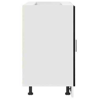 Mobile Base d'Angolo per Cucina Rovere nero 86 x 46 x 81,5 cm | homemem39