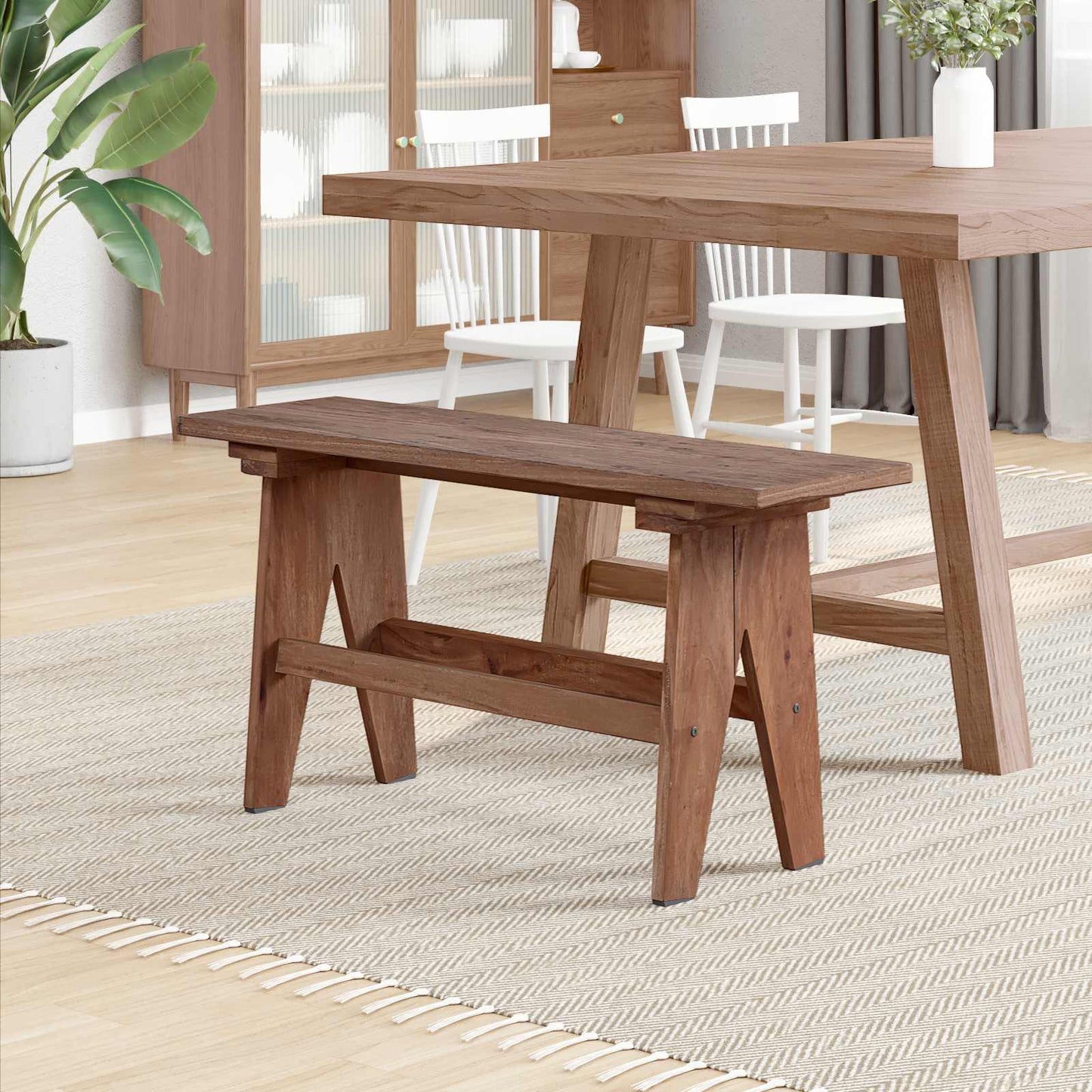 panchina Naturale 100 x 30 x 51 cm Legno massello di recupero