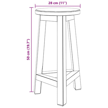 Pouf Naturale 28 x 28 x 50 cm Legno di Mogano