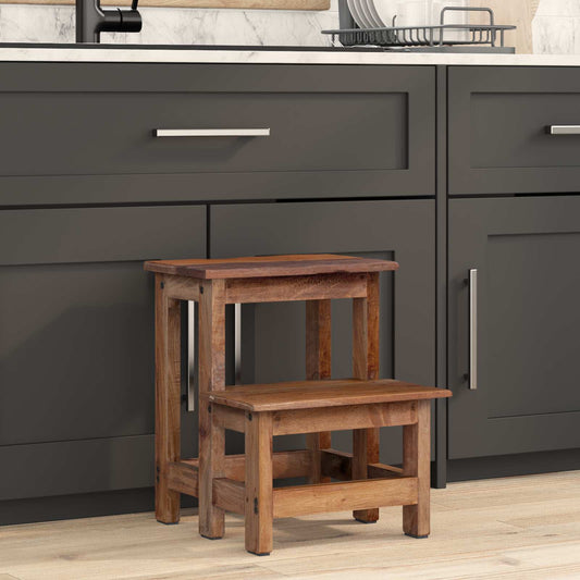 Pouf Naturale 37 x 37 x 46 cm Legno di Mogano