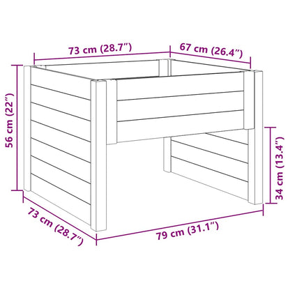 Garage per robot tagliaerba Marrone 73 x 67 x 56 cm