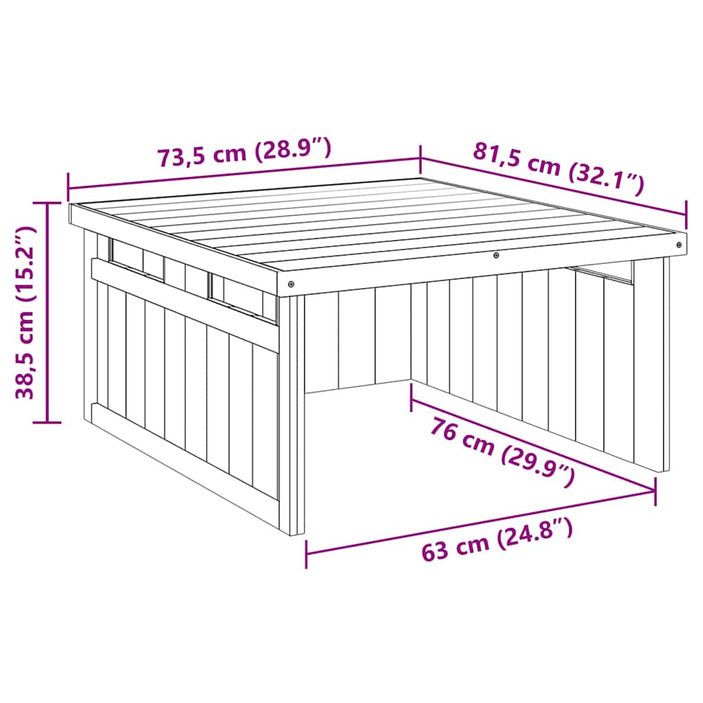 Garage per tosaerba Marrone 73.5 x 81.5 x 38.5 cm | homemem39